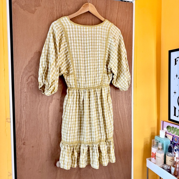 Max Studio Yellow Plaid Mini Dress - Picture 11 of 12